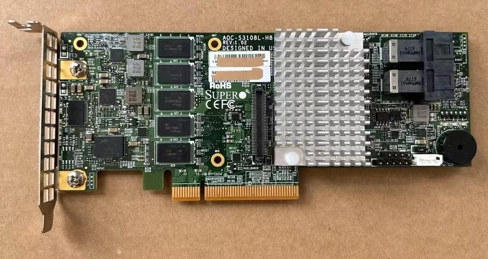 AOC-S3108L-H8IR-16DD Supermicro 12Gb/s Eight-Port SAS Internal RAID Adapter - Image 1 of 1