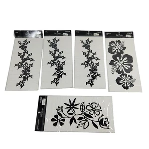 Heidi Swapp Mask Painting Stencils Hibiscus, Floral Bouquet, Christmas Holly - Picture 1 of 10