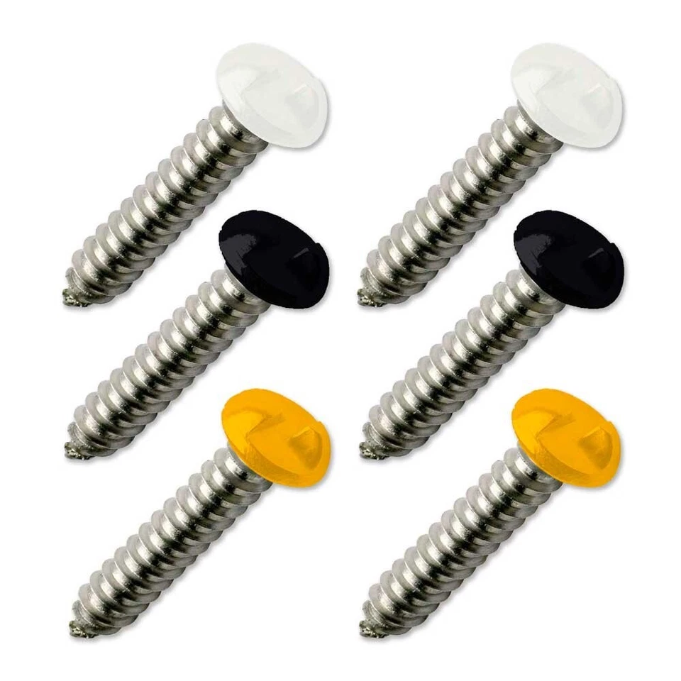 Painted Anti Theft Number Plate Security Screws - No Plastic Caps Simple Install - Image 1 of 1