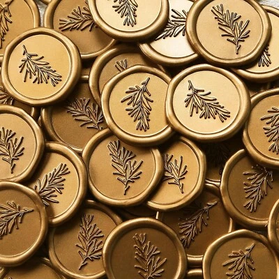 Adesivi auto adesivi cera, per invito di nozze, busta, confezione regalo Foto 1 de 4