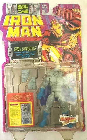 Marvel Comics Iron Man Grey Gargoyle Stone Hurling ToyBiz Action Figure 1994 NOS Cover