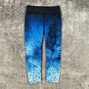 Pelagic Fishing Leggings Womens Large Blue Geometric Oceanflex Active Capri Logo - Picture 1 of 18