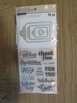 Recuerdos Sellos y Troqueles Transparentes - Juego de 20 Piezas - Fabricante de Etiquetas y Sellos de Palabras Foto 1 de 2