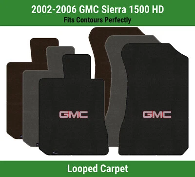 Tapetes frontais Lloyd Classic Loop para '02-06 GMC Sierra 1500 HD com prata/vermelho GMC 1 - Imagem 1 de 4