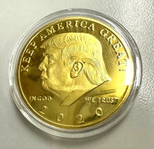 Trump 2020 Oberbefehlshaber Keep America Große Herausforderung Münze - 24K Vergoldung Platte - Bild 1 von 2