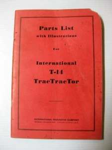 International T-14 TracTractor Parts list  Manual with Illustrations - Picture 1 of 7