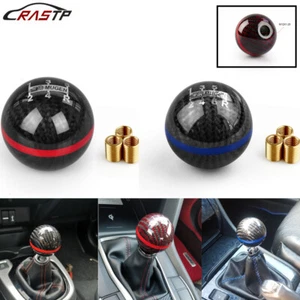 5/6 Speed MUGEN Racing Real Carbon Fiber Shift Shifter Knob Manual MT Ball Gear - Picture 1 of 18