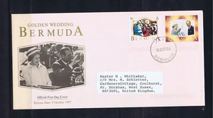Bermuda 1997 Golden Wedding Anniversary - First Day Cover - Used - Addressed - Picture 1 of 2