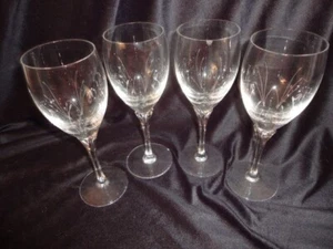 Gorham Jolie 8-1/4" Water Wine Lead Crystal Glasses - Set of 4 - Picture 1 of 3