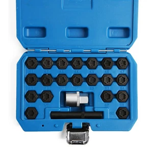 22Pc BMW Wheels Locks Socket Anti-Theft Wheel Locking Bolt Nut Key Removal Set - Picture 1 of 13