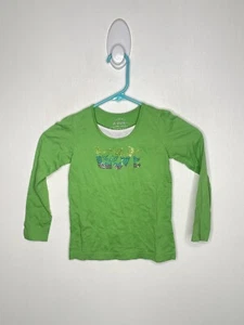 Arizona Jeans Y2K Top Girls Size 7-8 Small Green Long Sleeve Shirt Studded Love - Picture 1 of 4
