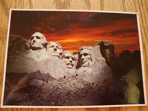 NEW POSTCARD MOUNT RUSHMORE at SUNSET South Dakota - Picture 1 of 1