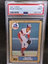 1987 Topps #89 - Ozzie Guillen - Chicago White Sox - PSA 9