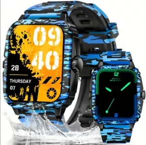 Military Smart Watch for Men(Answer/Make Calls) Rugged Tactical Fitness Tracker - Picture 1 of 9