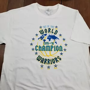 Camisa Golden State Warriors para Hombre Grande Blanca NBA Baloncesto Gildan 2015 2016 - Imagen 1 de 11