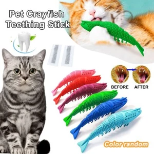Cat Self-Cleaning Toothbrush With Catnip Interactive Cat Pet Toy Dental Toy GiKH - Picture 1 of 8