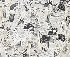¡Recortes de anuncios impresos de revistas antiguas 1899-1906 50 piezas! Lote de chatarra artesanal de papel antiguo de colección - Imagen 1 de 5