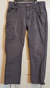 ARIAT REBAR Mens jeans 32X30 Gray M4 Relaxed Straight Canvas Work Cargo - Picture 1 of 15
