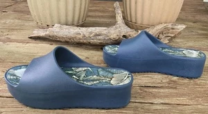 Sandalias Baretraps Parvati Mujer Plataforma Cuña Deslizables Azul Talla 8 - Imagen 1 de 23