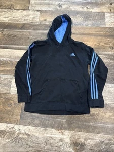 Adidas Sweatshirt Hoodie Kids Boys Size X Large Blue Youth Pullover - Picture 1 of 2