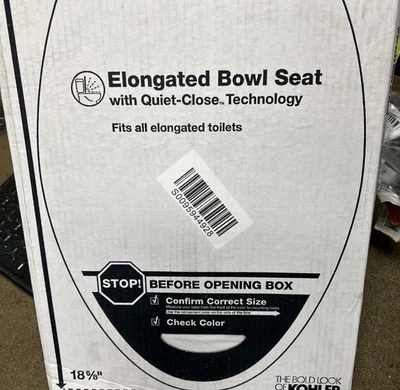 Asiento de inodoro delantero alargado KOHLER Stonewood en blanco K-20466-0 Foto 1 de 2