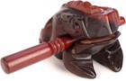 Meinl Percussion Wooden Frog Guiro Medium - African Brown (3-pack) Bundle