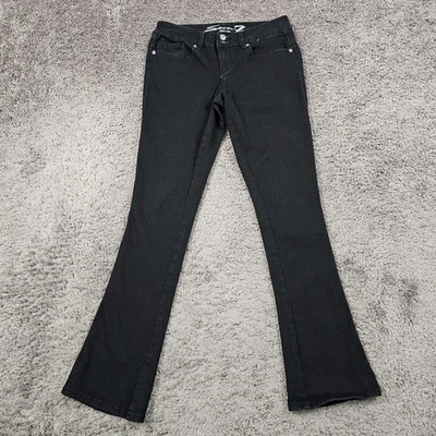 Seven7 Jeans Women 6 Black Boot Cut Slim Fit Low Rise Stretch Denim Rocker 28x32 - Image 1 of 4
