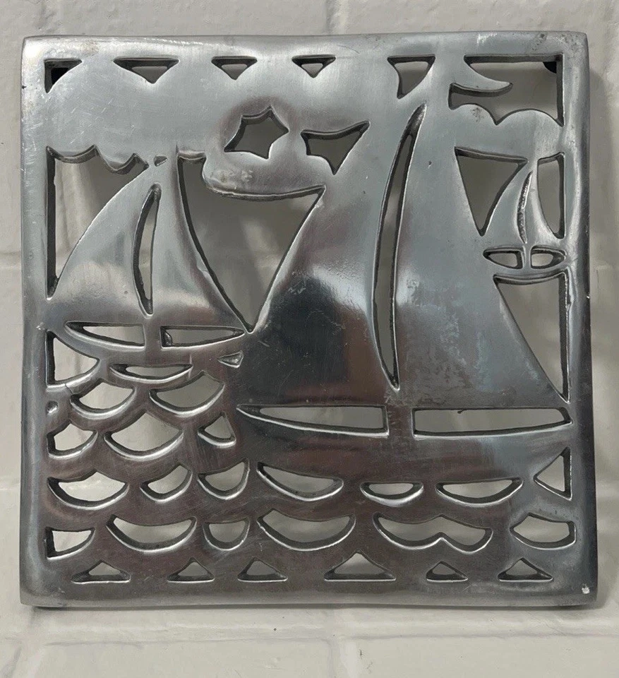 Sailboat Trivet Aluminum 7.5-inch Square DEI 13088 - Image 1 of 1