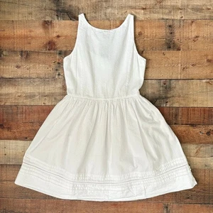 Polo Ralph Lauren White Seersucker Dress Girls Size 16 Fit and Flare 100% Cotton - Picture 1 of 9
