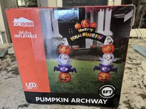 Joiedomi 8 FT Cute Halloween Inflatables Pumpkin Archway Outdoor Multicolor - Picture 1 of 9