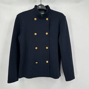 Lauren Ralph Lauren Damen L Strick Military Cardigan Blazer Navy Maritim Wolle - Bild 1 von 7