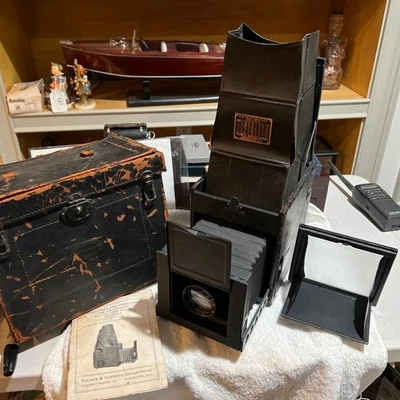 Cámara Folmer Graflex de colección con lente Carl Zeiss F4,5 21 cm antigua R.B. 1916 Foto 1 de 4