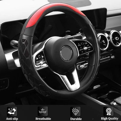 15Inch Car Steering Wheel Cover with 3D Honeycomb Design Breathable  Non-slip - Image 1 of 4