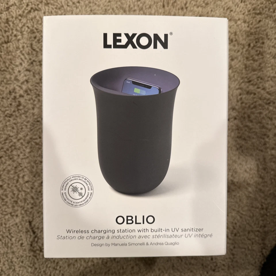 Lexon Oblio Wireless Charging Station With Built-In UV Sanitizer - Image 1 of 4