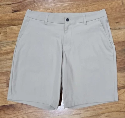 Pantalones Cortos Lululemon ABC Ajuste Clásico 7” Warpstreme Caqui Para Hombre Talla 33 *MANCHAS*   Foto 1 de 4