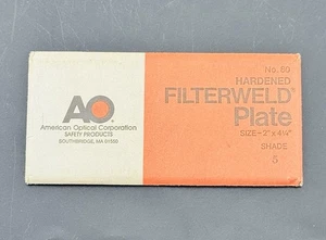 Vintage 1983 American Optical No. 80 Hardened Glass Filterweld Plate Shade 5 - Picture 1 of 3