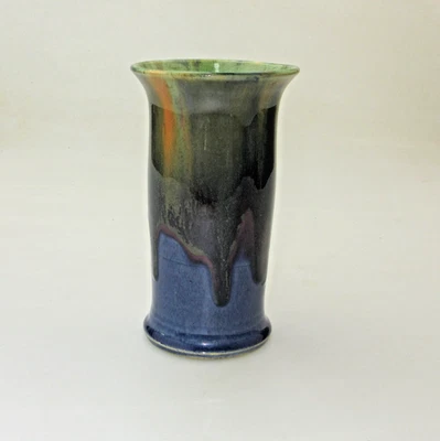 PPP /REMUED EARLY CYLINDER  VASE  GREAT COLOURS AUSTRALIAN POTTERY - image 1 of 4