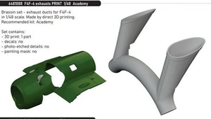 Eduard 1/48 Grumman F4F-4 Wildcat Exhausts for Academy kits - Picture 1 of 1