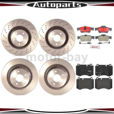 Pastillas de freno y rotores delanteros traseros para Mercedes-Benz S600 2013 2012 2011 2009 2010 Foto 1 de 4