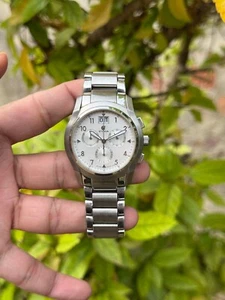 Rare Cyma le locle chronograph Swiss Made Men's Quartz Date dial Arabic Watch - Picture 1 of 9