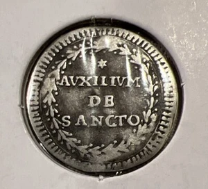1775 - 1799 Grosso Italy Papal States Coin Silver Pius VI AVXILIVM DE SACTO - Picture 1 of 2