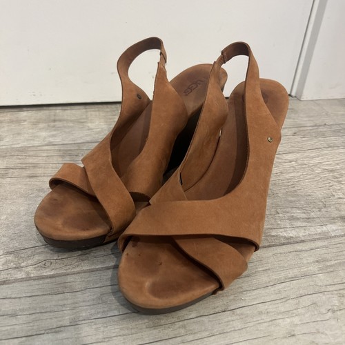 Zeppe donna UGG scamosciate plateau color cammello taglia 9 5