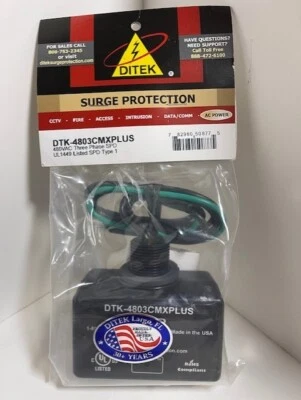 DITEK DTK-4803CMXPLUS 480V 3-PH SURGE PROTECTION UL1449
