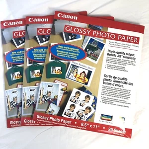 CANON GLOSSY PHOTO PAPER * 8.5"x11" * 60 SHEETS * PG-301 BUBBLE JET PRINTERS - Picture 1 of 6