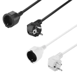 Stromverlängerungskabel Verlängerungskabel Verlängerung 90° Winkelstecker Buchse - Bild 1 von 7