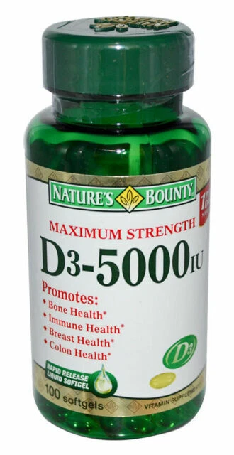 Nature's Bounty Vitamin D3 125mcg - 150 Softgels