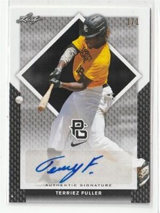 Terriez Fuller True 1/1 Auto 2016 Leaf Perfect Game St. Louis Cardinals -  Aliz