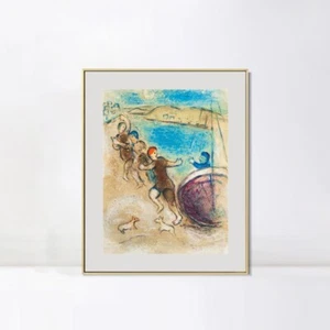 Framed Canvas Print Hanging by Marc Chagall Wall Art Home Decorations - Picture 1 of 20