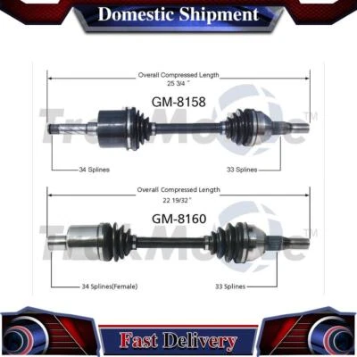 2x Eje CV delantero izquierdo derecho TrakMotive para Buick Rendezvous 2002 2003-2005 Foto 1 de 3