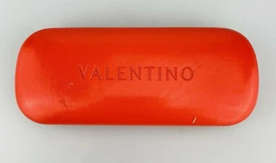 Estuche rígido redondo de cuero sintético rojo Valentino para gafas de sol solo hecho en Italia Foto 1 de 4